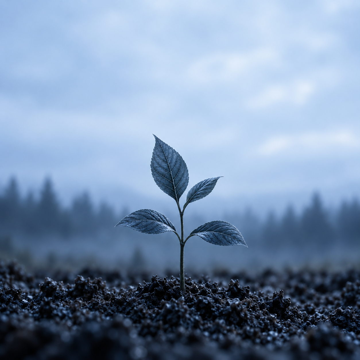 A young sapling growing from the soil