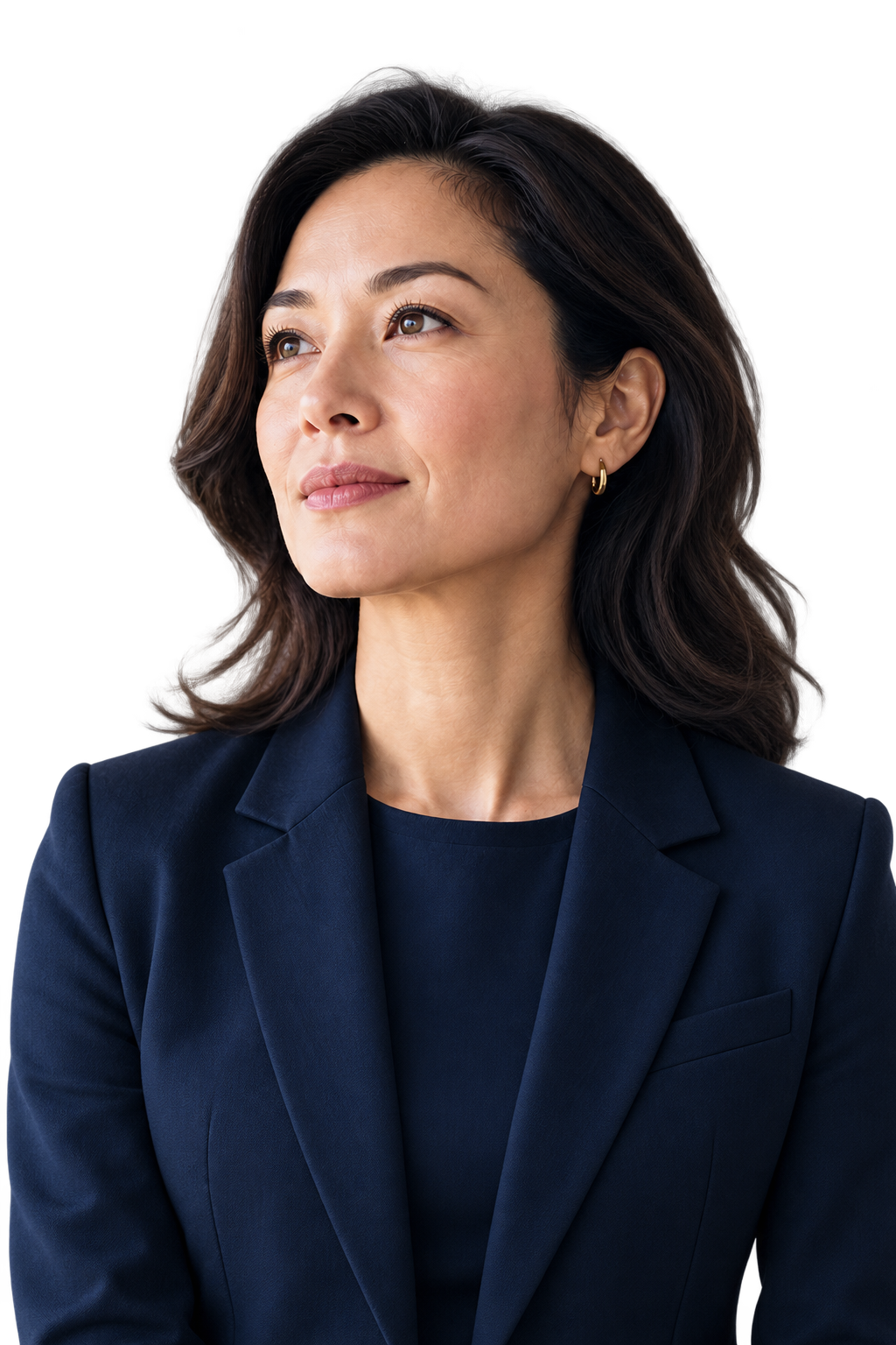 A business leader looking toward the future